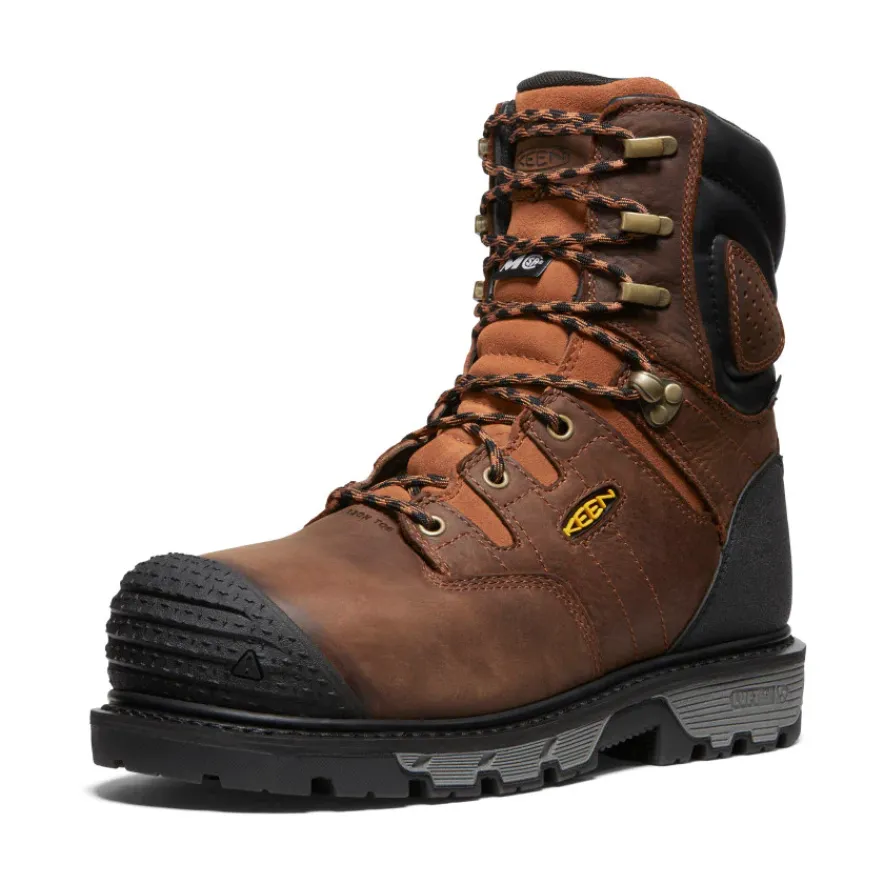 Best Sale CSA Camden 8" Waterproof Boot INT MET (Carbon-Fiber Toe) Pour Homme | Leather Brown/Black Homme Bottes Et Chaussures De Travail|Imperméable À L'eau