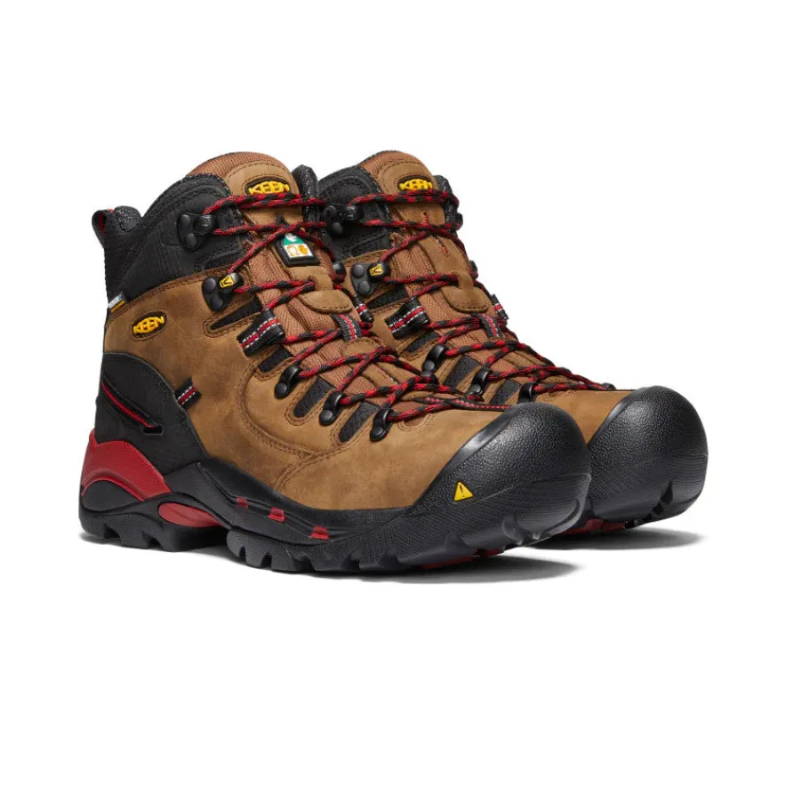 Hot CSA Hamilton Waterproof Boot (Carbon-Fiber Toe) Pour Homme | BISON/JESTER RED Homme Bottes Et Chaussures De Travail|Imperméable À L'eau
