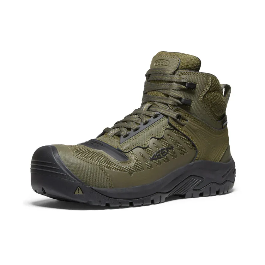 Cheap CSA Reno Mid KBF Waterproof (Carbon-Fiber Toe) Pour Homme | Dark Olive/Black Homme Bottes Et Chaussures De Travail|Imperméable À L'eau