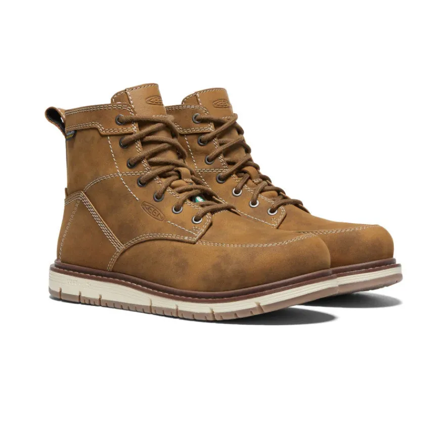 Shop CSA San Jose 6" Waterproof Boot (Aluminum Toe) Pour Femme | Almond/Gum Kg 113 Femme Bottes Et Chaussures De Travail|Imperméable À L'eau