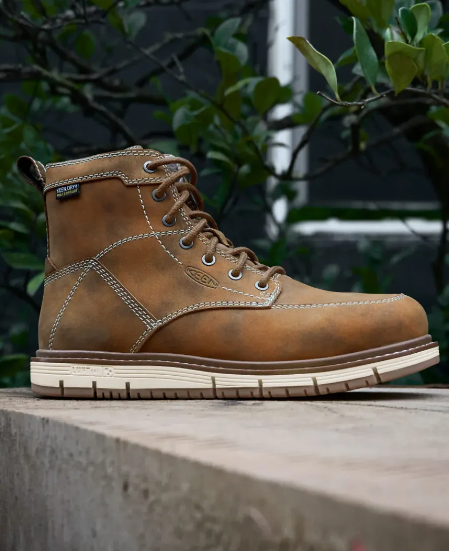 Shop CSA San Jose 6" Waterproof Boot (Aluminum Toe) Pour Femme | Almond/Gum Kg 113 Femme Bottes Et Chaussures De Travail|Imperméable À L'eau