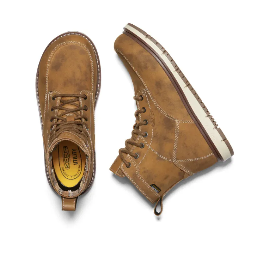 Shop CSA San Jose 6" Waterproof Boot (Aluminum Toe) Pour Femme | Almond/Gum Kg 113 Femme Bottes Et Chaussures De Travail|Imperméable À L'eau