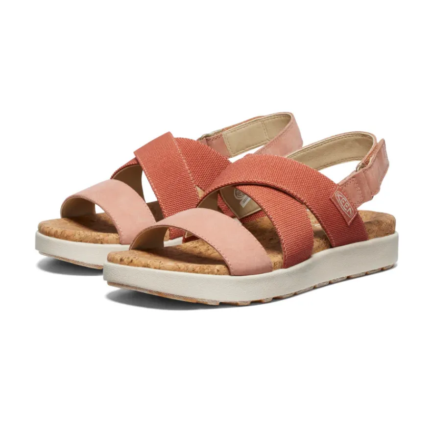 Best Elle Criss Cross Sandal Pour Femme | Baked Clay/Cork Femme Sandales