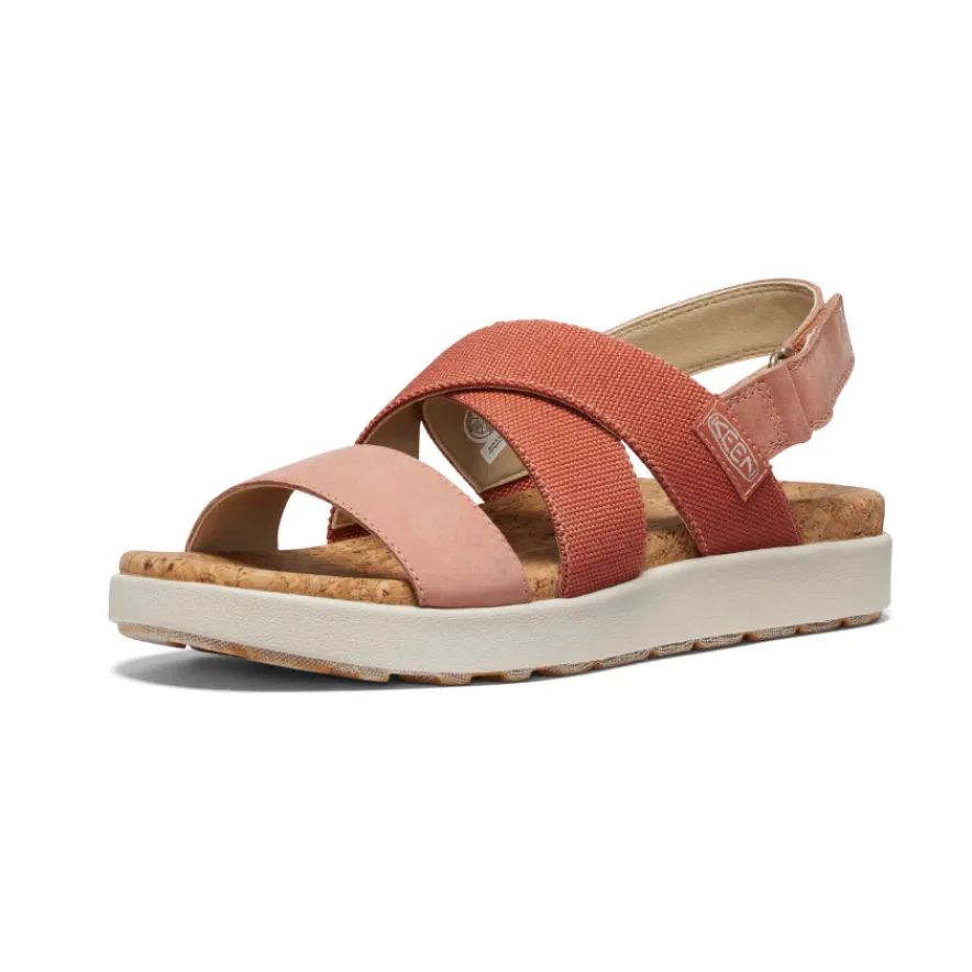Best Elle Criss Cross Sandal Pour Femme | Baked Clay/Cork Femme Sandales