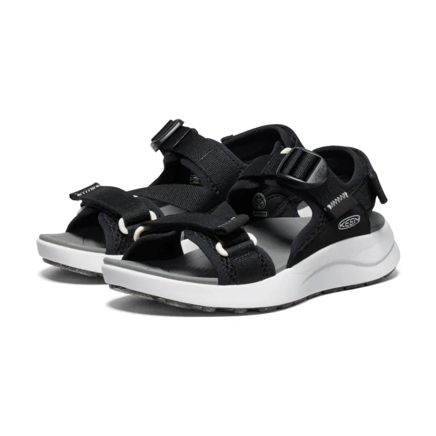 Hot Elle Sport Backstrap Sandal Pour Femme | Black/Steel Grey Femme Sandales
