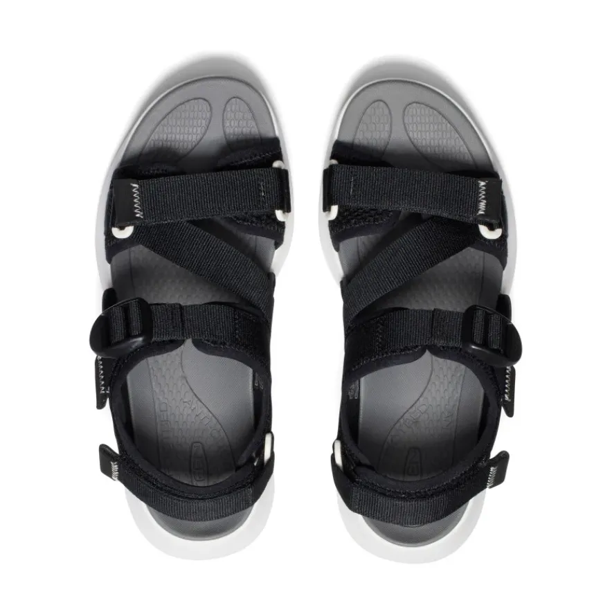 Hot Elle Sport Backstrap Sandal Pour Femme | Black/Steel Grey Femme Sandales