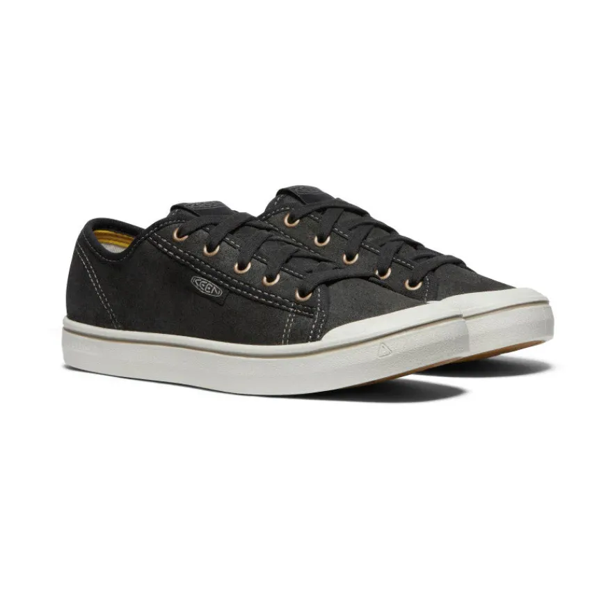 Online Elsa Harvest Leather Sneaker Pour Femme | Black/Silver Birch Femme Chaussures