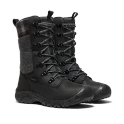 Flash Sale Greta Tall Waterproof Boot Pour Femme  |  Black/Black Plaid Femme Imperméable À L'eau|Bottes