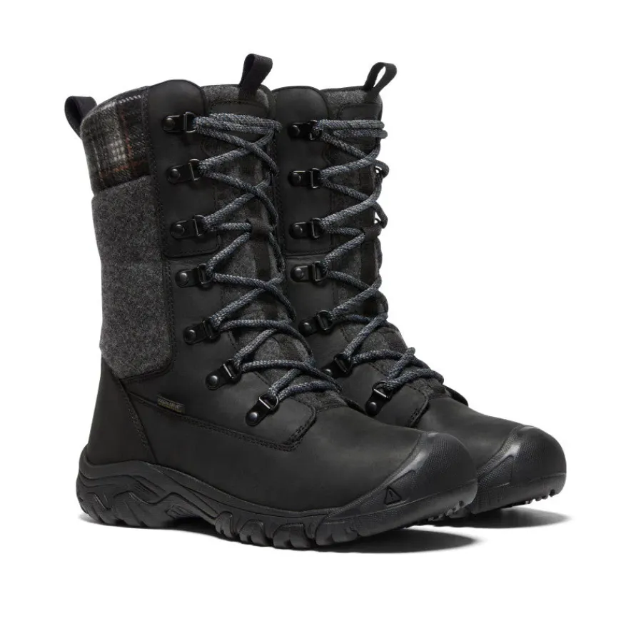 Flash Sale Greta Tall Waterproof Boot Pour Femme | Black/Black Plaid Femme Imperméable À L'eau|Bottes