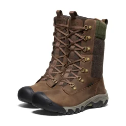 Hot Greta Tall Waterproof Boot Pour Femme  |  Dark Earth/Green Plaid Femme Imperméable À L'eau|Bottes
