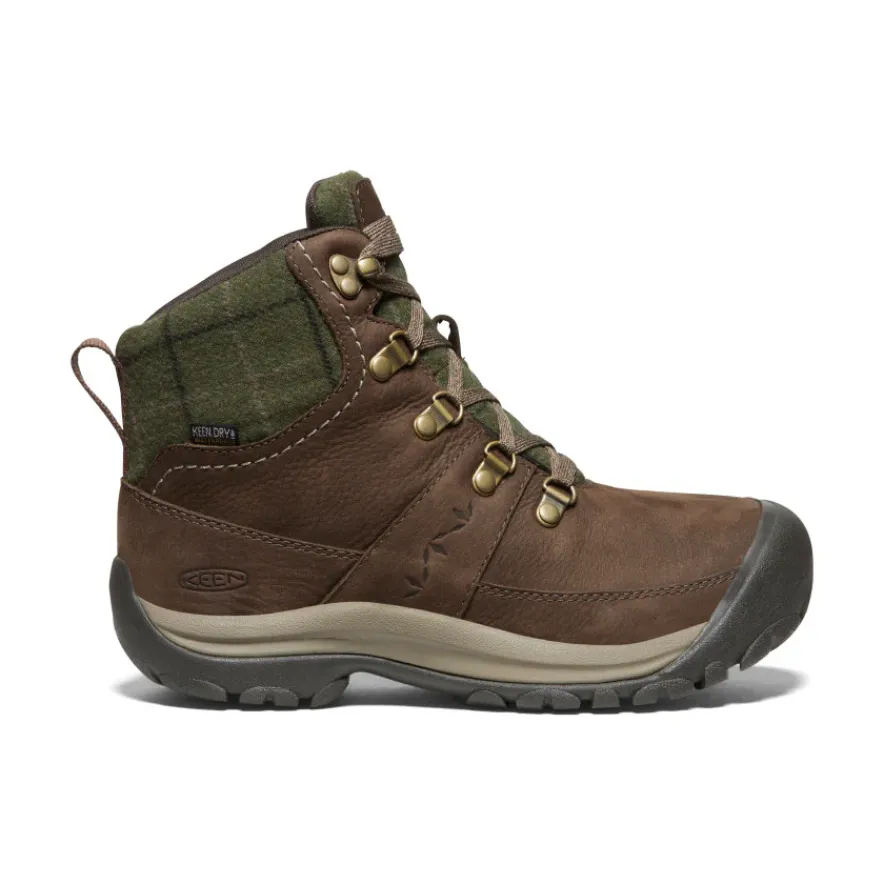 Hot Kaci III Winter Waterproof Boot Pour Femme | Dark Earth/Green Plaid Femme Imperméable À L'eau|Bottes