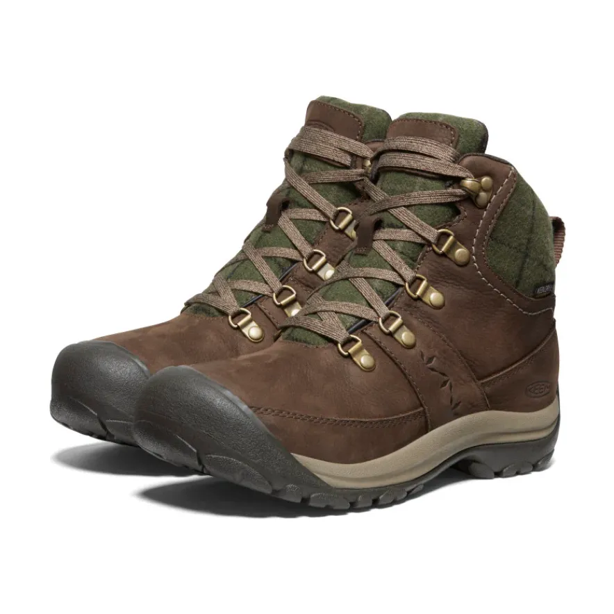 Hot Kaci III Winter Waterproof Boot Pour Femme | Dark Earth/Green Plaid Femme Imperméable À L'eau|Bottes