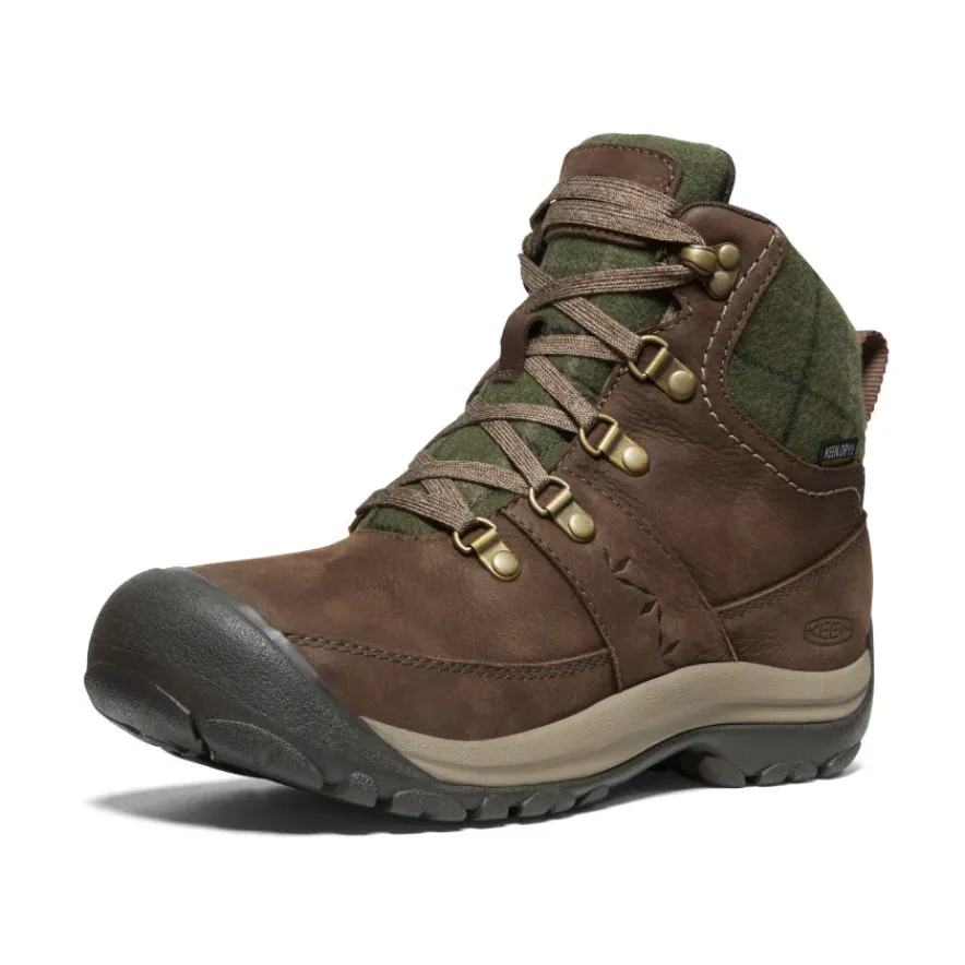 Hot Kaci III Winter Waterproof Boot Pour Femme | Dark Earth/Green Plaid Femme Imperméable À L'eau|Bottes