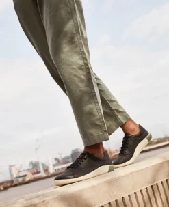 Online KNX Leather Sneaker | Black/Star White Femme Chaussures