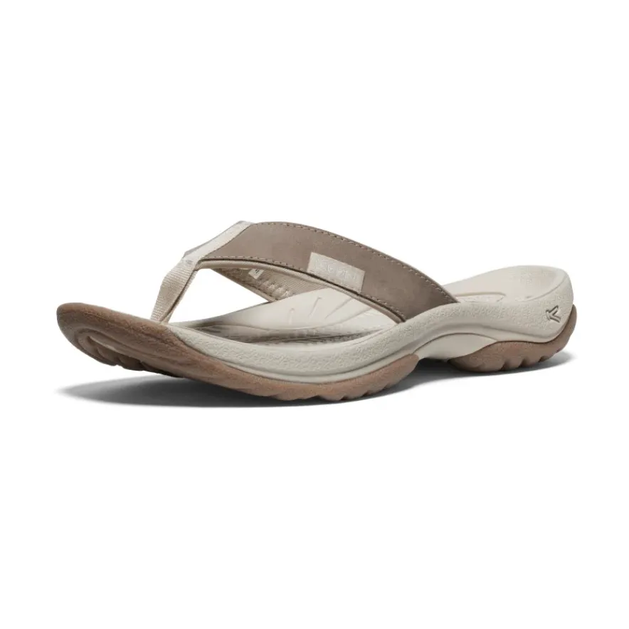 Store Kona Leather Flip-Flop | Brindle/Silver Birch Femme Sandales
