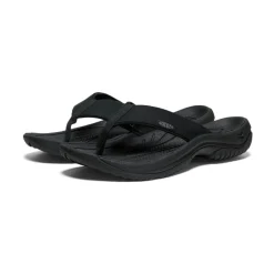 Best Sale Kona Leather Flip-Flop Pour Homme  |  Black/Steel Grey Homme Sandales