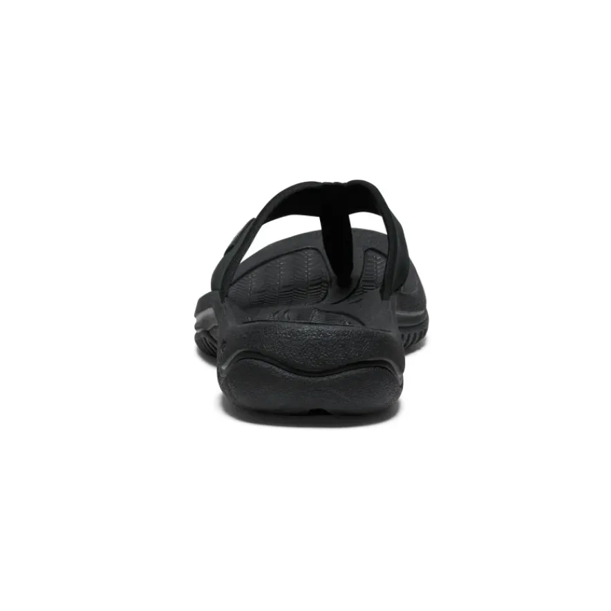 Best Sale Kona Leather Flip-Flop Pour Homme | Black/Steel Grey Homme Sandales
