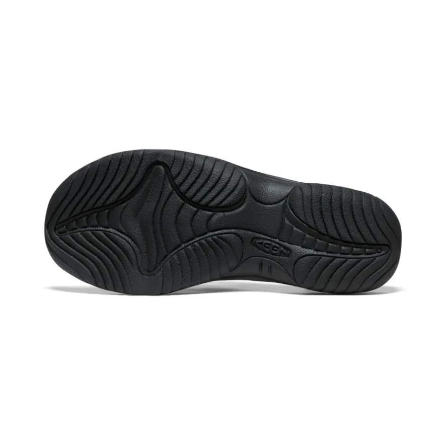 Best Sale Kona Leather Flip-Flop Pour Homme | Black/Steel Grey Homme Sandales