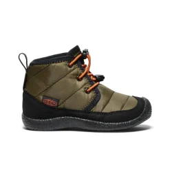 Hot Little Kids' Howser II Waterproof Chukka | Dark Olive/Gold Flame Enfant Bottes