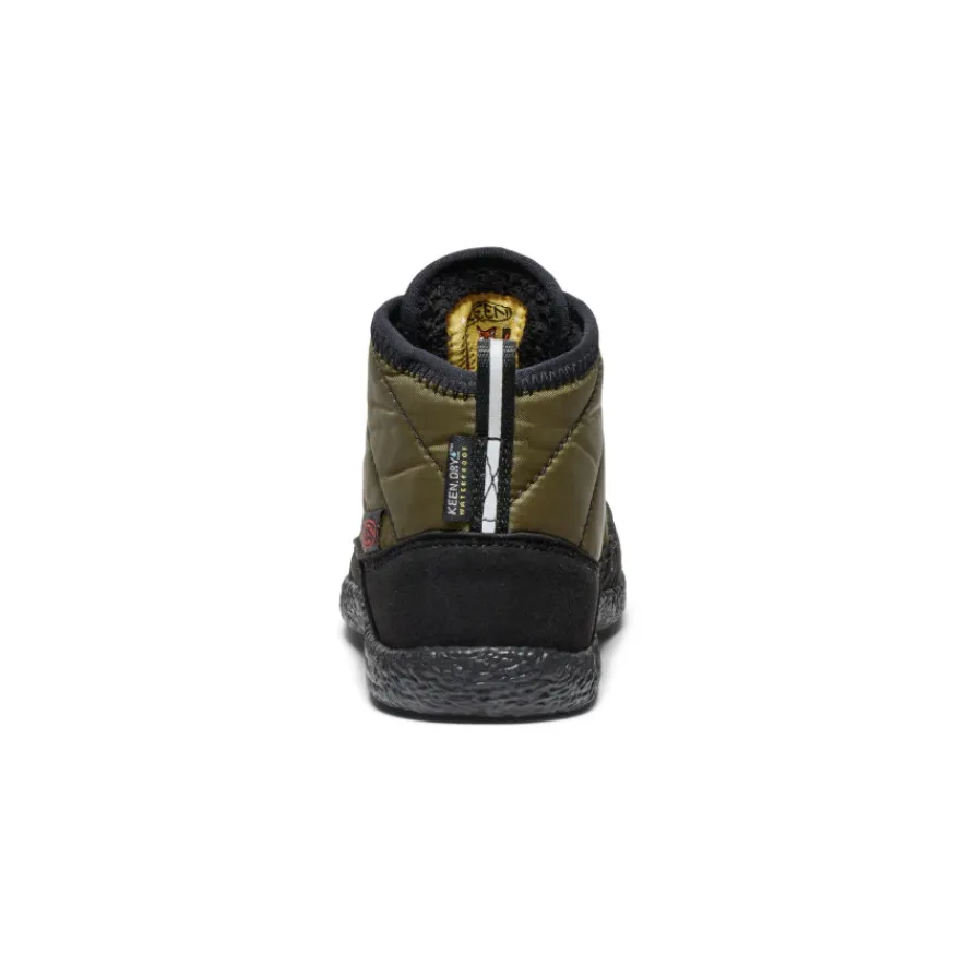 Hot Little Kids' Howser II Waterproof Chukka | Dark Olive/Gold Flame Enfant Bottes