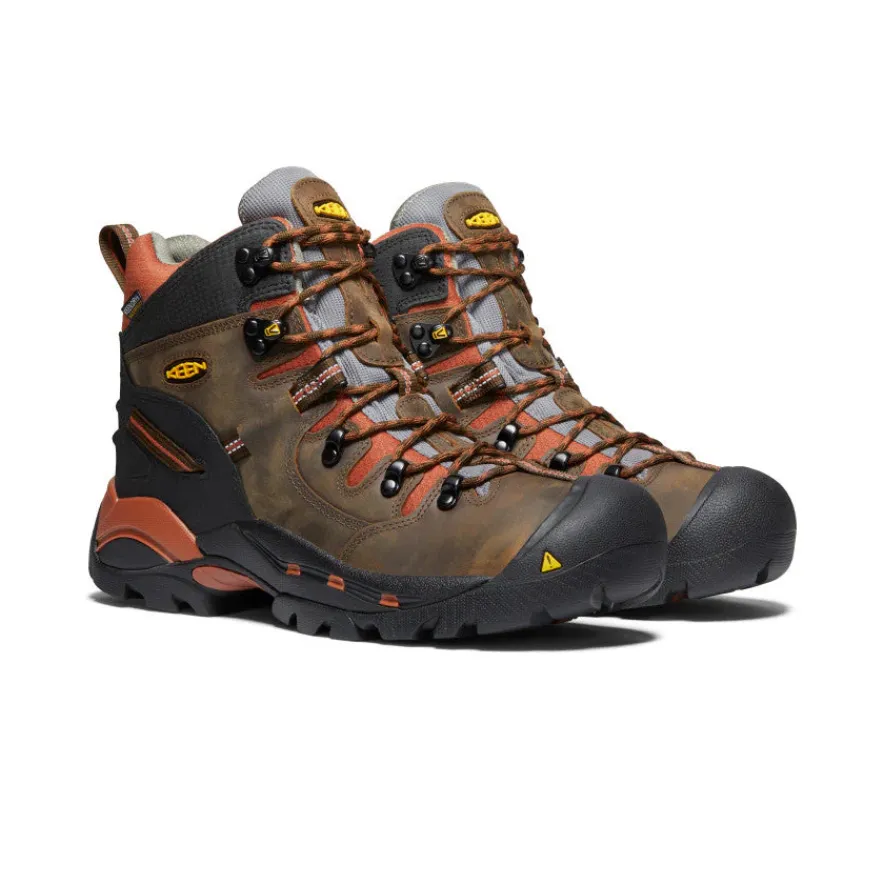 Shop Men's Pittsburgh 6" Boot (Soft Toe) pour homme | Cascade Brown/Bombay Brown Homme Bottes Et Chaussures De Travail|Imperméable À L'eau