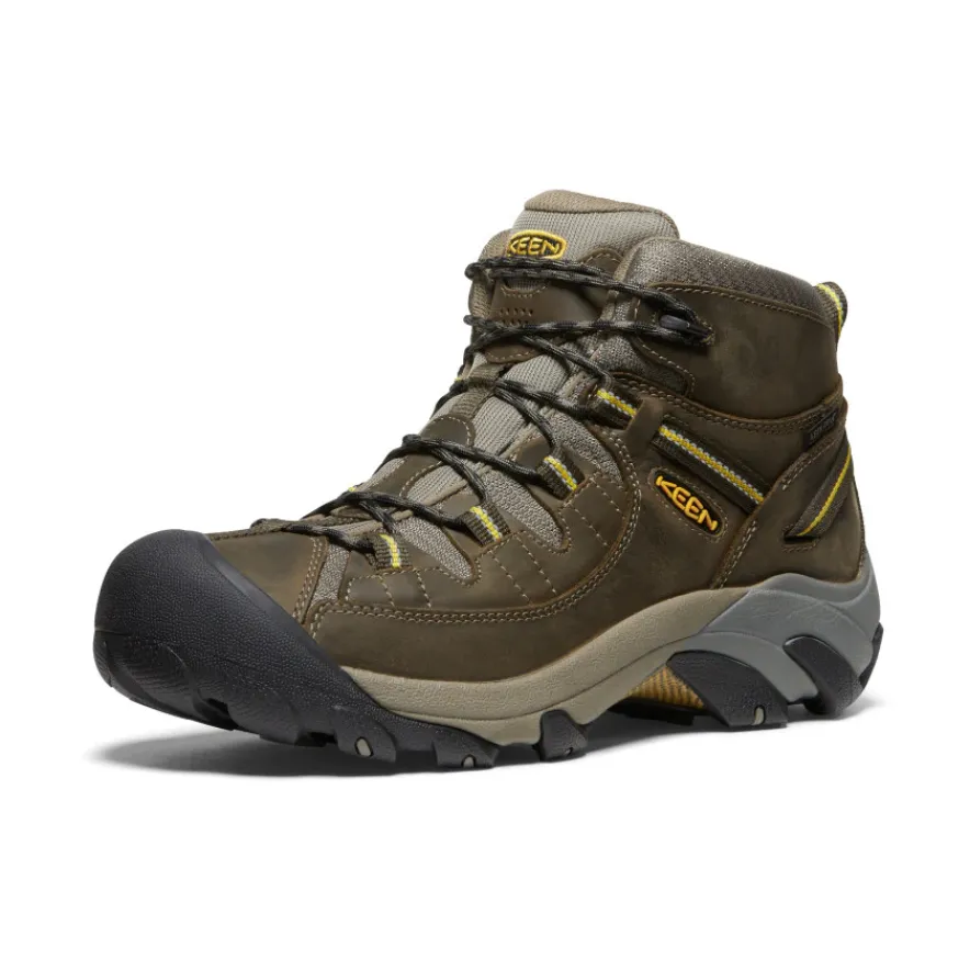 Online Targhee II Mid Waterproof Hiking Boots Pour Homme | Black Olive/Yellow Homme Imperméable À L'eau|Bottes