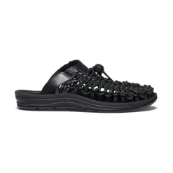 Best UNEEK Premium leather Slide Pour Femme | Triple Black/Black Femme Chaussures À Enfiler