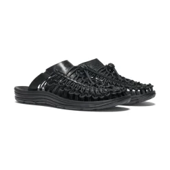 Store UNEEK Premium Leather Slide Pour Homme  |  Triple Black/Black Homme Chaussures À Enfiler