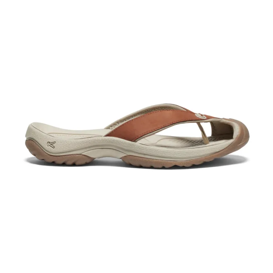 Fashion Waimea Leather Flip-Flop Pour Femme | Sorrel Horse/Plaza Taupe Femme Sandales