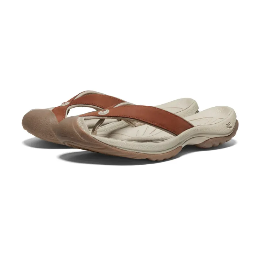 Fashion Waimea Leather Flip-Flop Pour Femme | Sorrel Horse/Plaza Taupe Femme Sandales