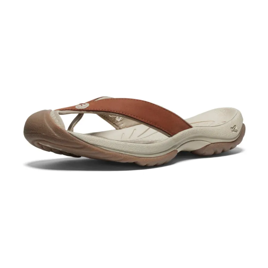 Fashion Waimea Leather Flip-Flop Pour Femme | Sorrel Horse/Plaza Taupe Femme Sandales