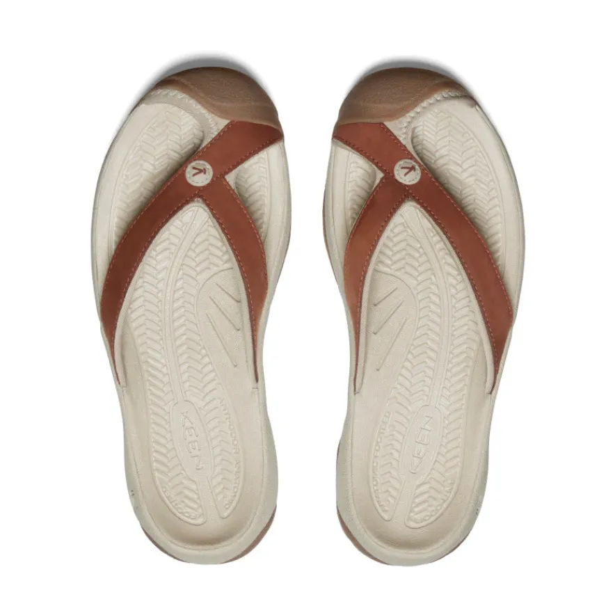 Fashion Waimea Leather Flip-Flop Pour Femme | Sorrel Horse/Plaza Taupe Femme Sandales
